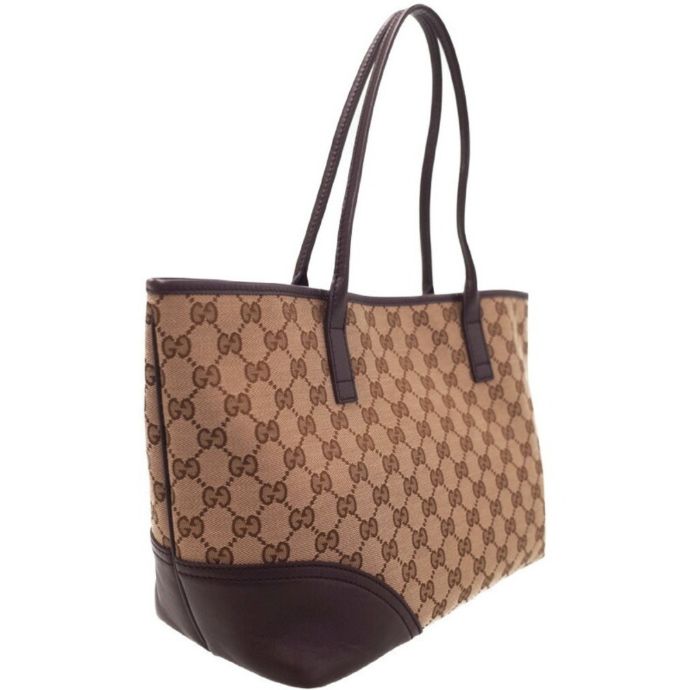 Gucci Britt Canvas monogram brown canvas Bag GG leather mocha Tote